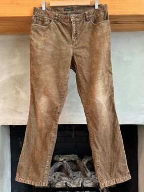 Lauren Jeans Co Ralph Lauren Brown Corduroy Pants Women’s 12 Straight Leg